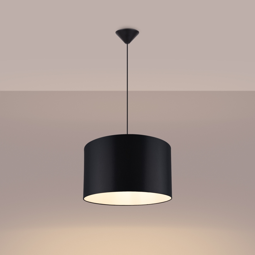 Lampadario a sospensione con filo NOVA 1xE27/15W/230V diametro 40 cm nero