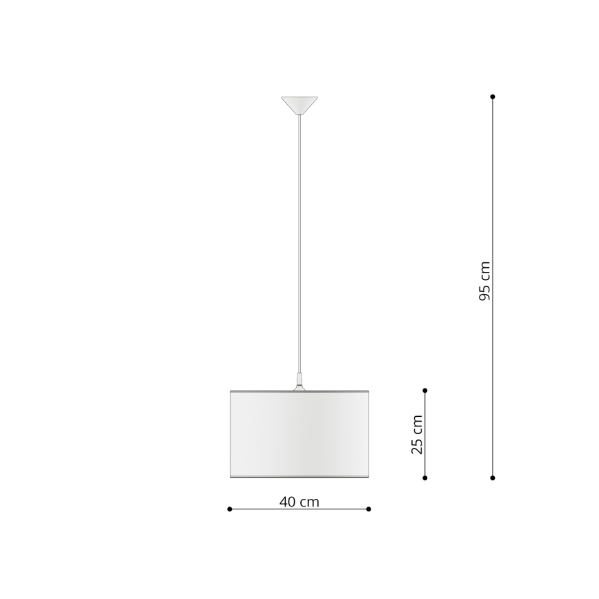 Lampadario a sospensione per bambini UNICORN 1xE27/15W/230V diametro 40 cm unicorno