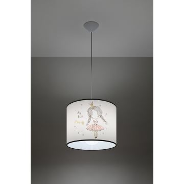 Lampadario a sospensione per bambini PRINCESS 1xE27/15W/230V diametro 30 cm principessa