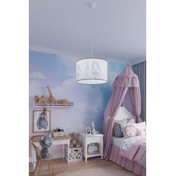 Lampadario a sospensione per bambini PRINCESS 1xE27/15W/230V diametro 30 cm principessa