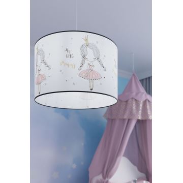 Lampadario a sospensione per bambini PRINCESS 1xE27/15W/230V diametro 30 cm principessa