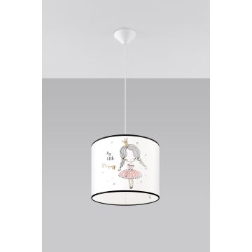 Lampadario a sospensione per bambini PRINCESS 1xE27/15W/230V diametro 30 cm principessa