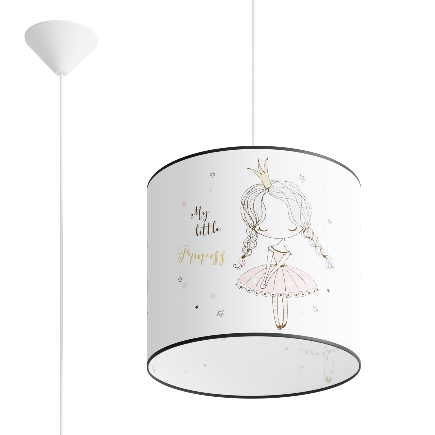 Lampadario a sospensione per bambini PRINCESS 1xE27/15W/230V diametro 30 cm principessa