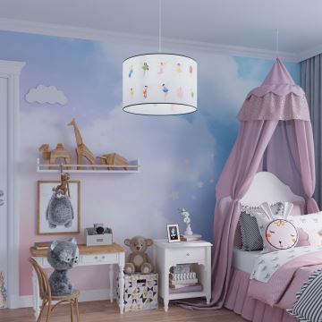 Lampadario a sospensione per bambini FAIRY 1xE27/15W/230V diametro 30 cm fata