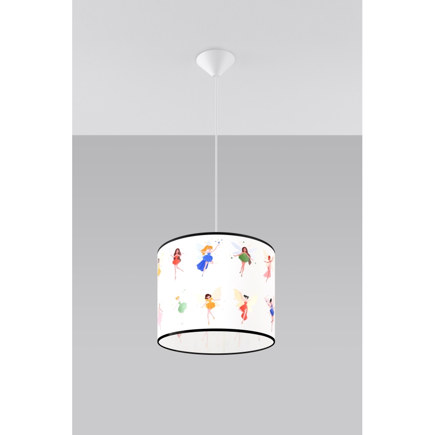 Lampadario a sospensione per bambini FAIRY 1xE27/15W/230V diametro 30 cm fata