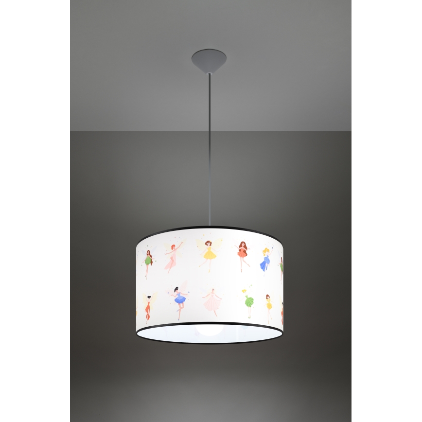 Lampadario a sospensione per bambini FAIRY 1xE27/15W/230V diametro 40 cm fata