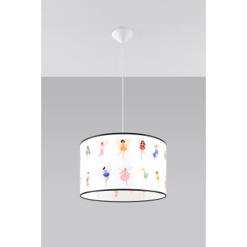 Lampadario a sospensione per bambini FAIRY 1xE27/15W/230V diametro 40 cm fata