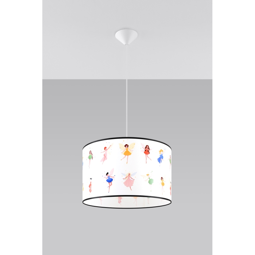 Lampadario a sospensione per bambini FAIRY 1xE27/15W/230V diametro 40 cm fata