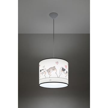 Lampadario a sospensione per bambini CAT 1xE27/15W/230V diametro 30 cm gatta