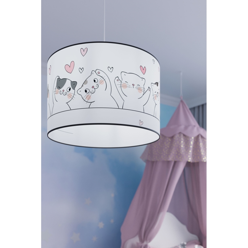 Lampadario a sospensione per bambini CAT 1xE27/15W/230V diametro 30 cm gatta