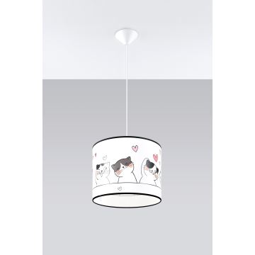 Lampadario a sospensione per bambini CAT 1xE27/15W/230V diametro 30 cm gatta