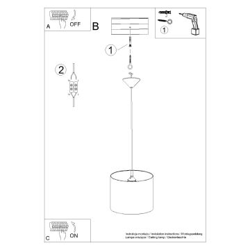 Lampadario a sospensione per bambini CAT 1xE27/15W/230V diametro 30 cm gatta