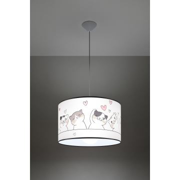 Lampadario a sospensione per bambini CAT 1xE27/15W/230V diametro 40 cm gatta