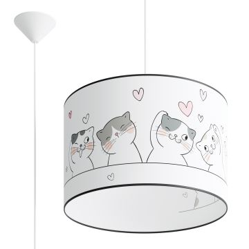 Lampadario a sospensione per bambini CAT 1xE27/15W/230V diametro 40 cm gatta