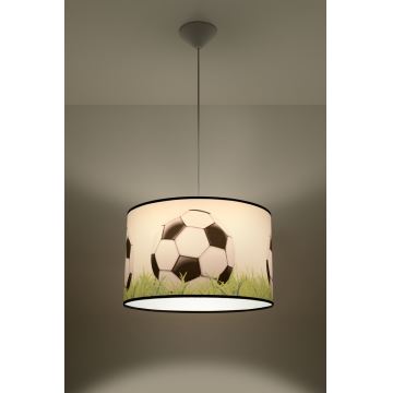 Lampadario a sospensione per bambini FOOTBALL 1xE27/15W/230V diametro 40 cm calcio