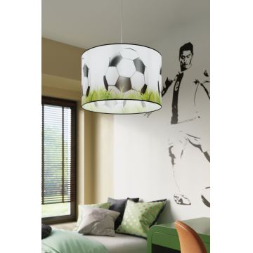 Lampadario a sospensione per bambini FOOTBALL 1xE27/15W/230V diametro 40 cm calcio