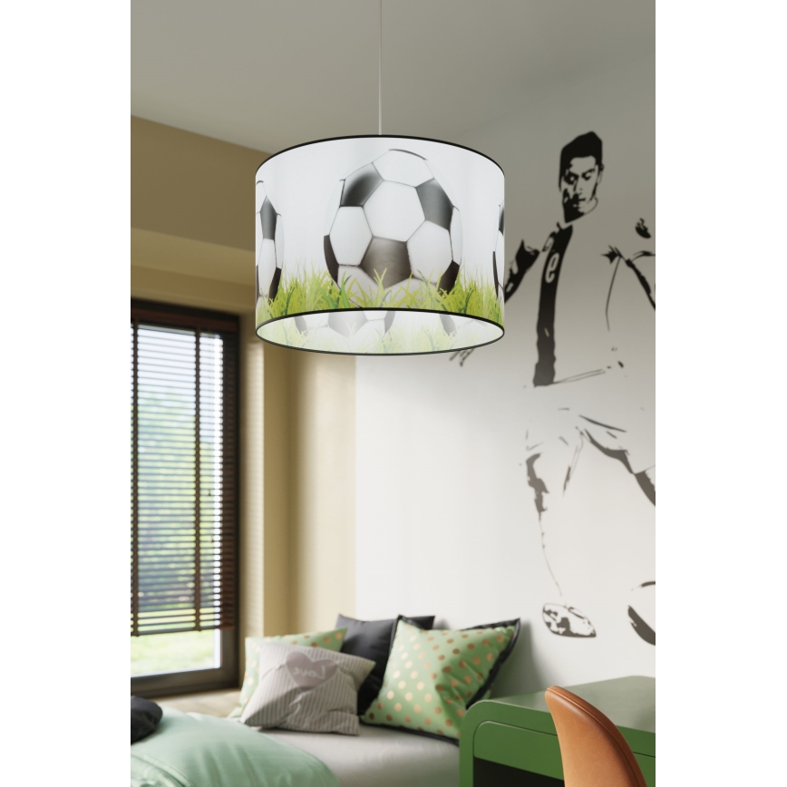 Lampadario a sospensione per bambini FOOTBALL 1xE27/15W/230V diametro 40 cm calcio