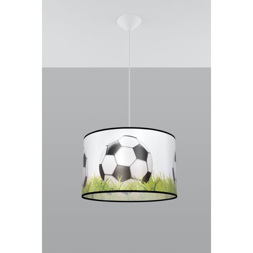 Lampadario a sospensione per bambini FOOTBALL 1xE27/15W/230V diametro 40 cm calcio