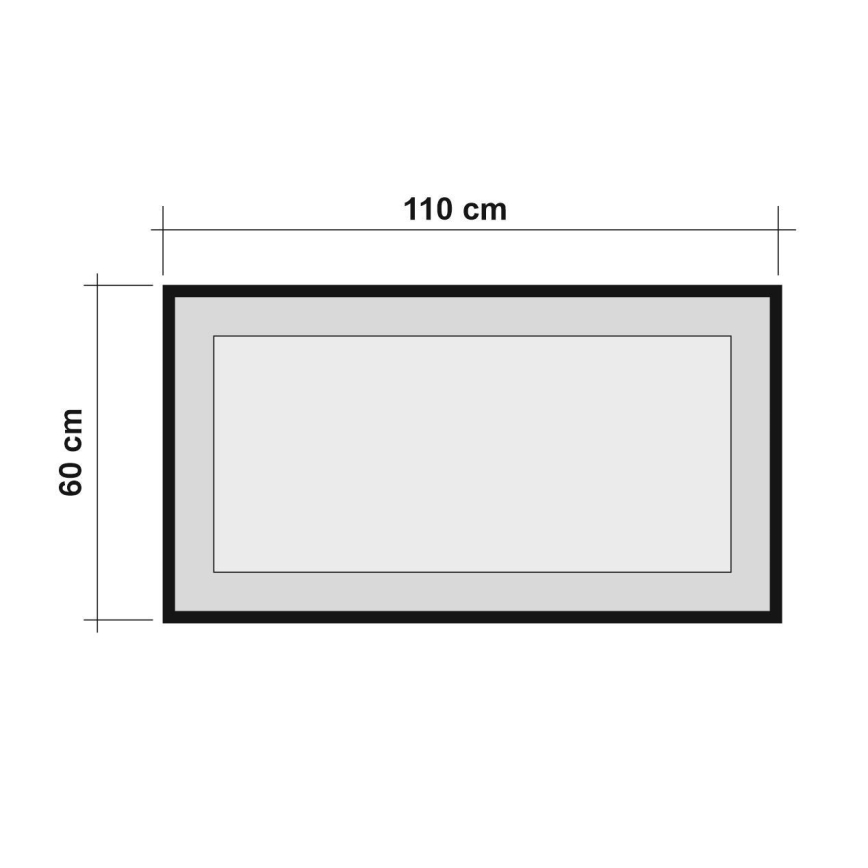 Specchio da parete QUANTUM 60x110 cm marrone/nero