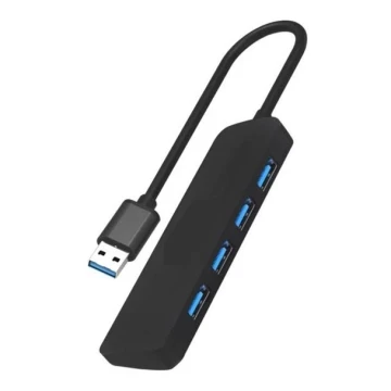 Splitter USB 4xUSB-A 3.0 nero