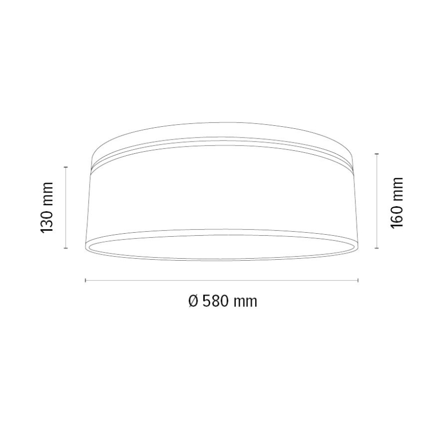 Plafoniera BENITA 4xE27/25W/230V diametro 58 cm color crema/quercia – FSC certificato
