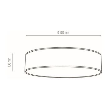 Plafoniera BOHO 4xE27/25W/230V diametro 58 cm bianco – FSC certificato