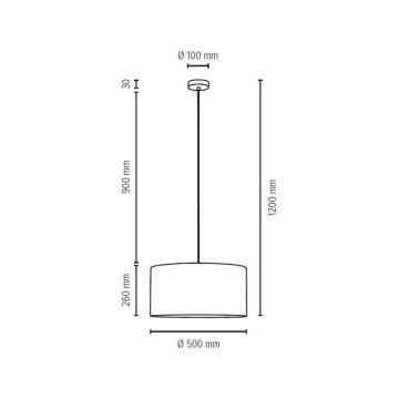 Lampadario a sospensione con filo SCARLETT 1xE27/60W/230V - certificato FSC