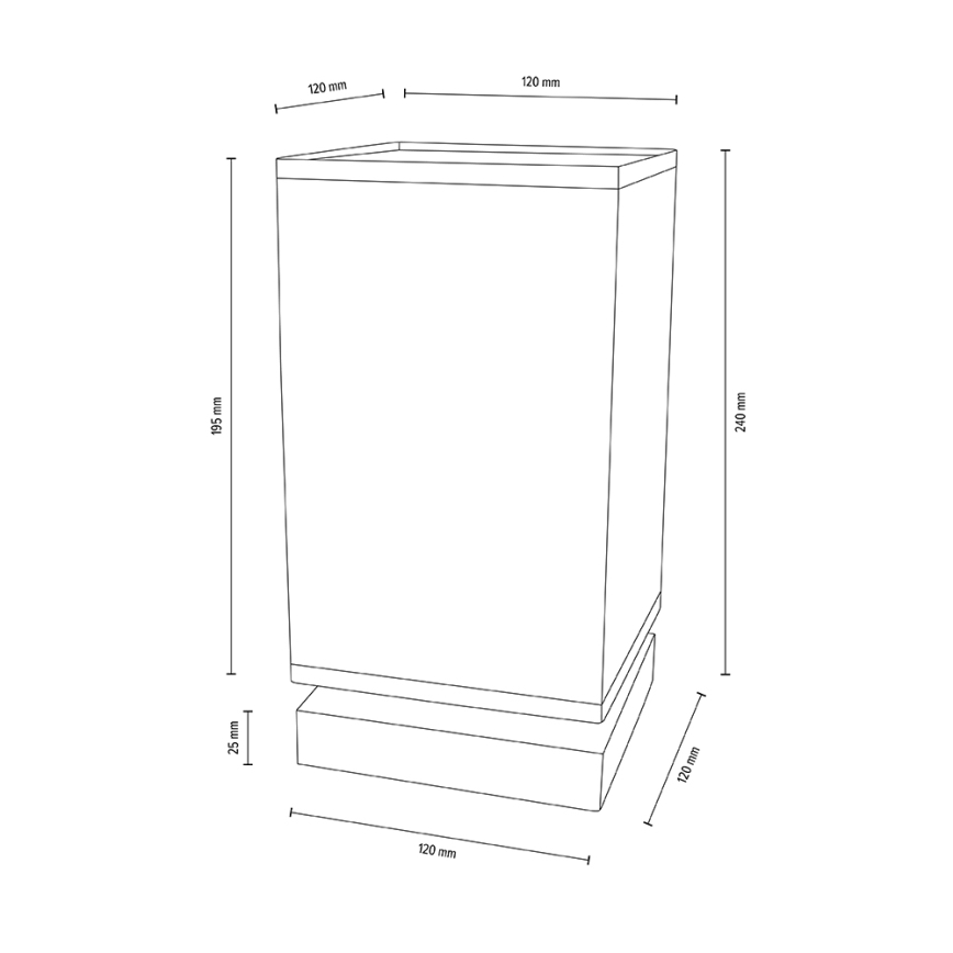 Lampada da tavolo FIRE 1xE27/25W/230V pino/nero- certificato FSC