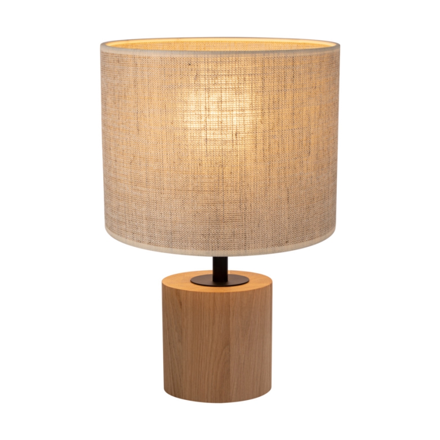 Lampada da tavolo KRETA 1xE27/25W/230V pino/beige- certificato FSC