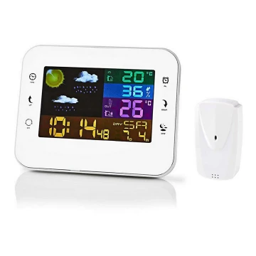 Stazione meteo con display LCD 230V bianco