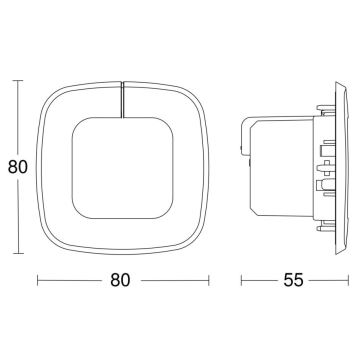 Steinel 057510 - Presence detector IR Quattro SLIM XS 4m DALI-2 white