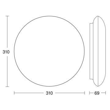 STEINEL 057589 - Plafoniera LED da esterno con sensore QUATTRO LED/14W/230V IP54 4000K