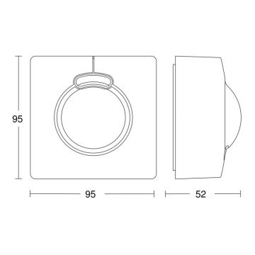 Steinel 058210 - Sensore di movimento HF 3360 V3 KNX IP54 quadrato bianco