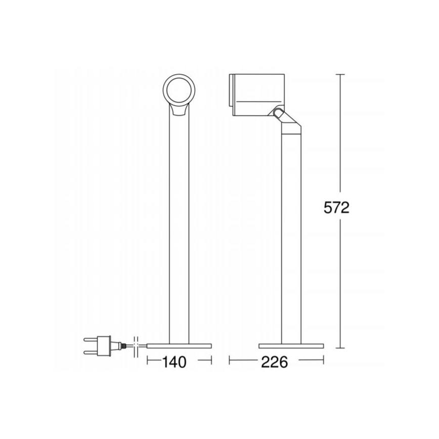 STEINEL 058661 - Lampada LED da esterno con sensore SPOT WAY 1xGU10/7W/230V IP44