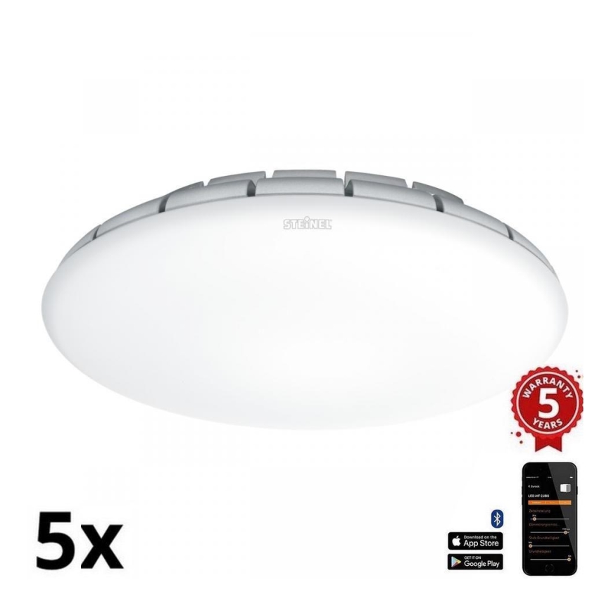 Steinel 081935 - SET 5x Plafoniera LED con sensore RS PRO S10 SC LED/9,1W/230V 3000K