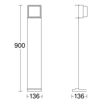 Steinel 078683 - Lampada LED da esterno dimmerabile con sensore GL 85 SC 900 LED/9W/230V IP44