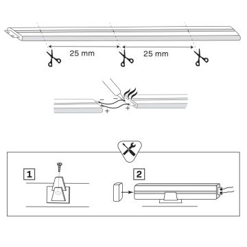 Striscia LED NEON 2 m LED/17W/12V 4,000K IP65