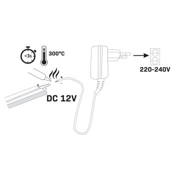 Striscia LED NEON 2 m LED/17W/12V 4,000K IP65