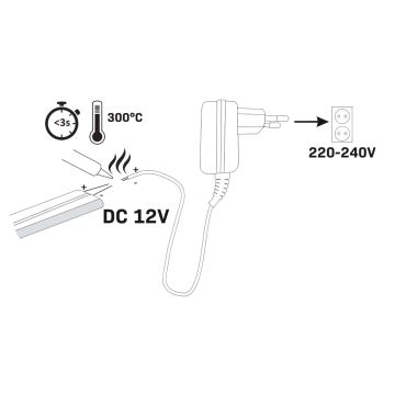 Striscia LED NEON 2 m LED/17W/12V IP65 arancione