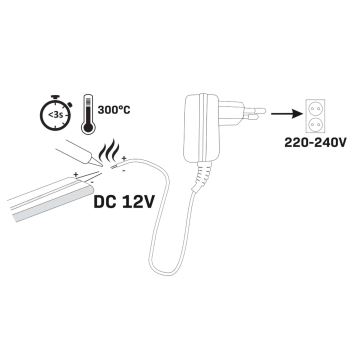 Striscia LED NEON 2 m LED/17W/12V IP65 blu