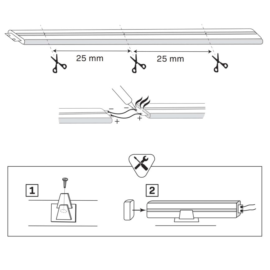 Striscia LED NEON 2 m LED/17W/12V IP65 rosa