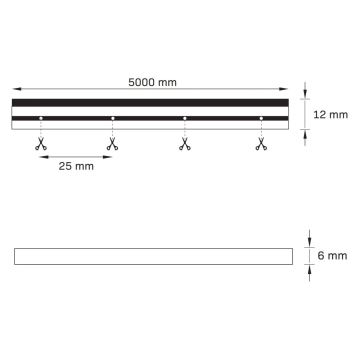 Striscia LED NEON 2 m LED/27W/12V 4000K IP65