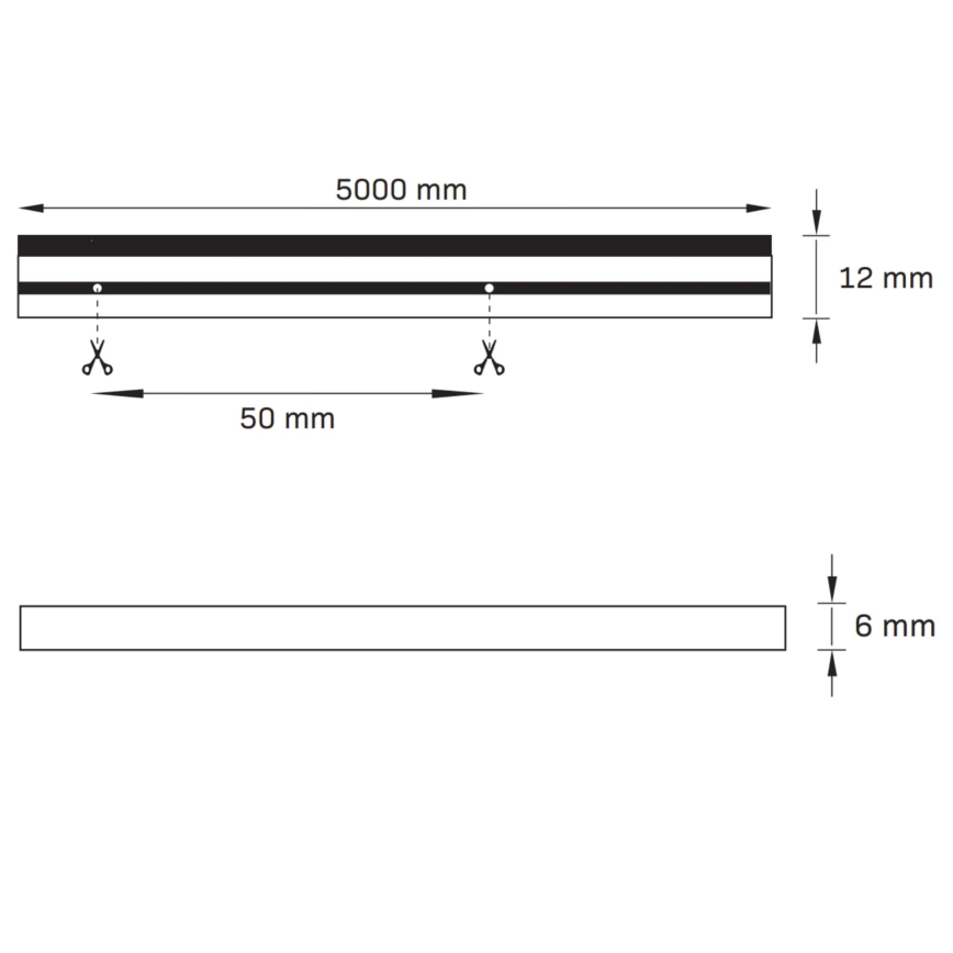 Striscia LED NEON 5m LED/40W/24V blu IP65