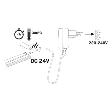 Striscia LED NEON 5m LED/40W/24V blu IP65