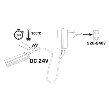 Striscia LED NEON 5m LED/40W/24V rosa IP65