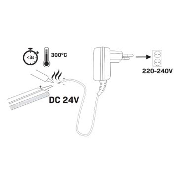 Striscia LED NEON 5m LED/48W/24V 4000K IP65