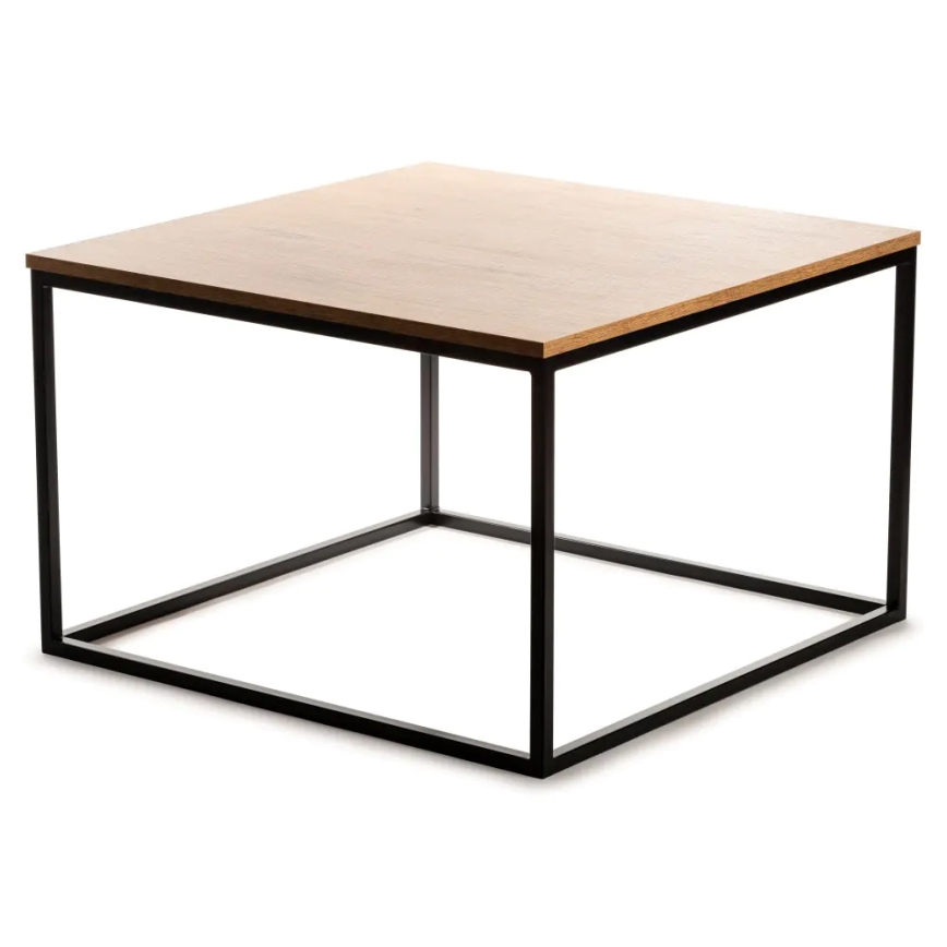 Tavolino basso QUAD 50x80 cm nero/marrone