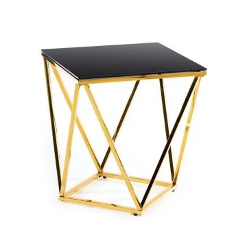 Tavolino DIAMANTA 50x50 cm oro/nero