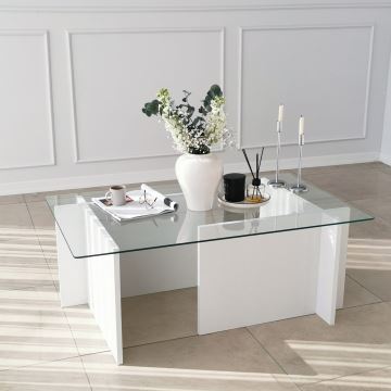 Tavolino ESCAPE 40x105 cm bianco/limpido