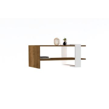 Tavolino GAYE 35x80 cm marrone/bianco